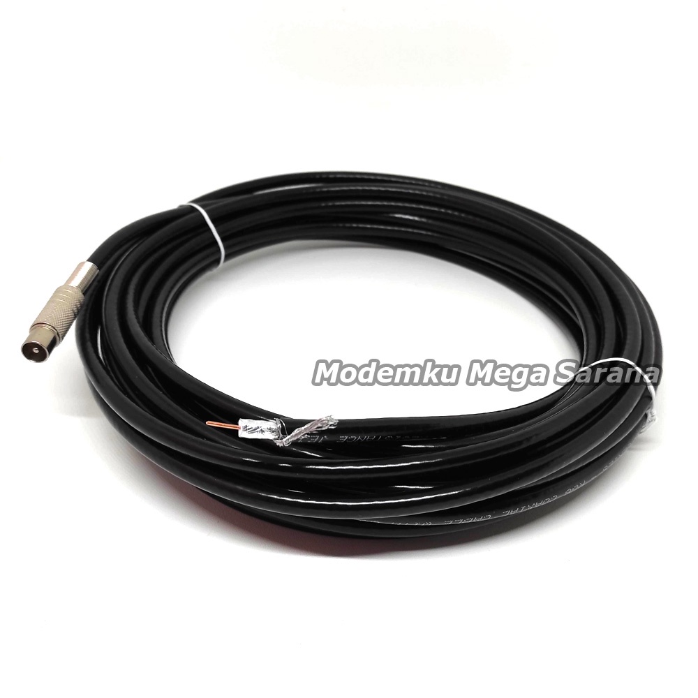 Kabel Antena TV Digital RG6 Coaxial 75 Ohm Spectra + Jack Male Besi