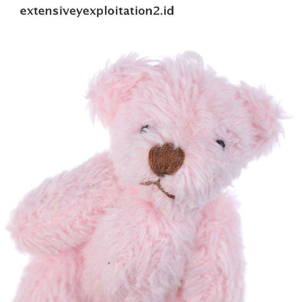 Mainan Boneka Beruang Rambut Panjang Handmade DIY Ukuran 4.5CM Untuk Aksesoris Handphone