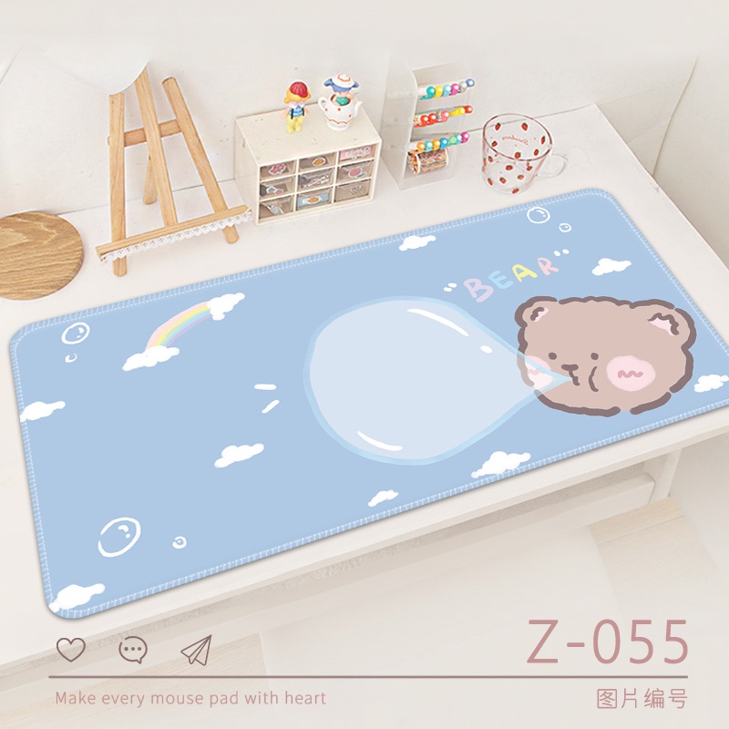 Mouse Pad Korea Anti slip Lembut Motif Kartun Lucu Untuk Laptop