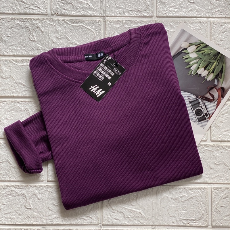 Kaos Rib Premium / Kaos Grosir / Kaos Rib Premium Tebal / Kaos Lengan Panjang Termurah