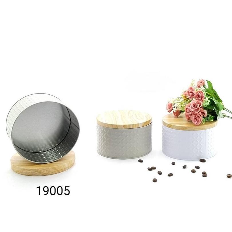 MAMIMIMY KALENG TEMPAT WADAH TOPLES MULTIFUNGSI HAMPERS BUMBU GARAM GULA TEH KOPI COOKIES KT19005