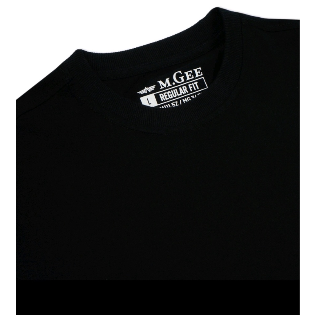 Kaos MGEE Original Oblong Katun Lengan Panjang Kasual Marcus 009 Black