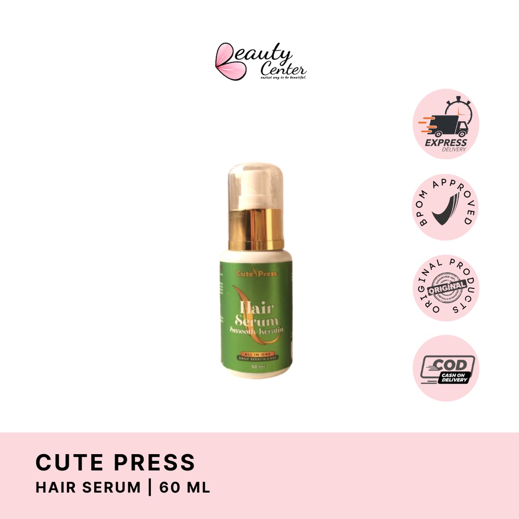 Cute Press Hair Serum Smooth Keratin 60ml [BPOM]
