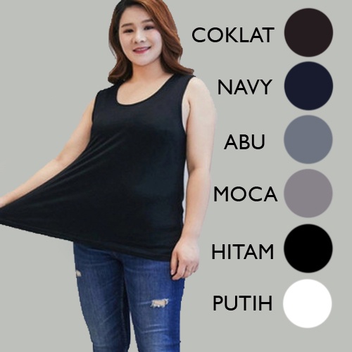Tanktop wanita jumbo/singlet jumbo premium