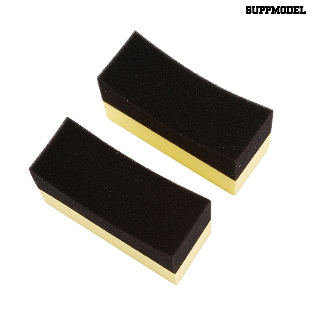 [SM] 2pcs Auto Roda Mobil Ban Pembersih Ban Berdandan Waxing Polishing Brush Sponge Alat