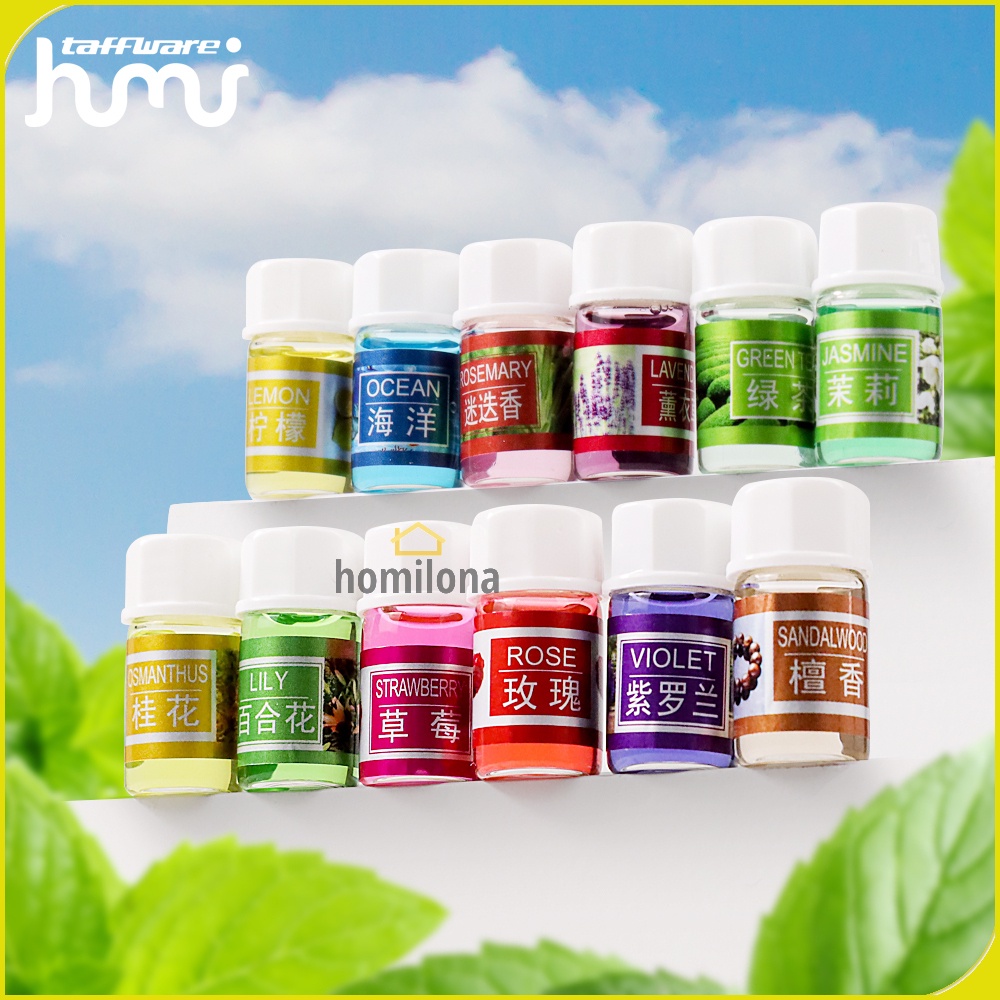 Pure Aroma Essential Fragrance Minyak Aromatherapy 12 in 1 3ml Taffware HUMI D23860