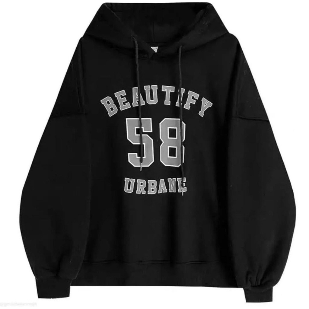 HOODIE SWEATER BEAUTIFY 58 BAHAN FLEECE