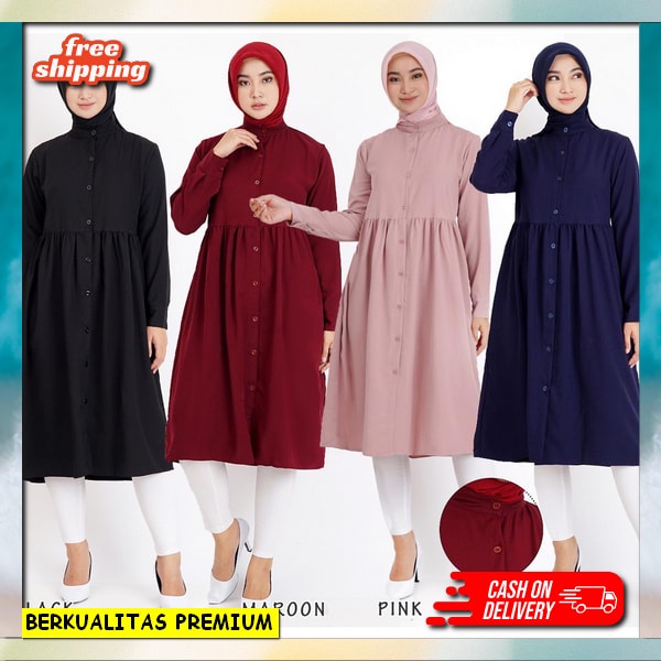 Baju Atasan Tunik Tsnik Fashion Cewek Buju Tanik Kekinian Atasan Tunc Muslim Tuniq Ibu2 Premium Tuhn