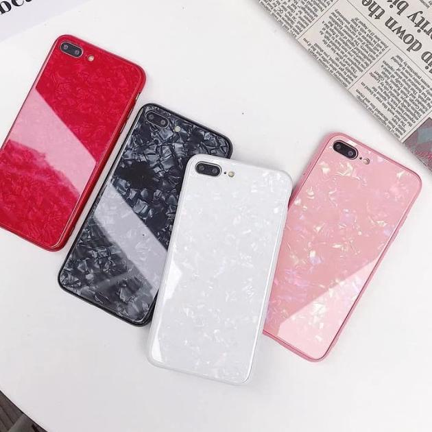 Iphone 7 PLUS Shiny Shell Diamond Glass Hard Case