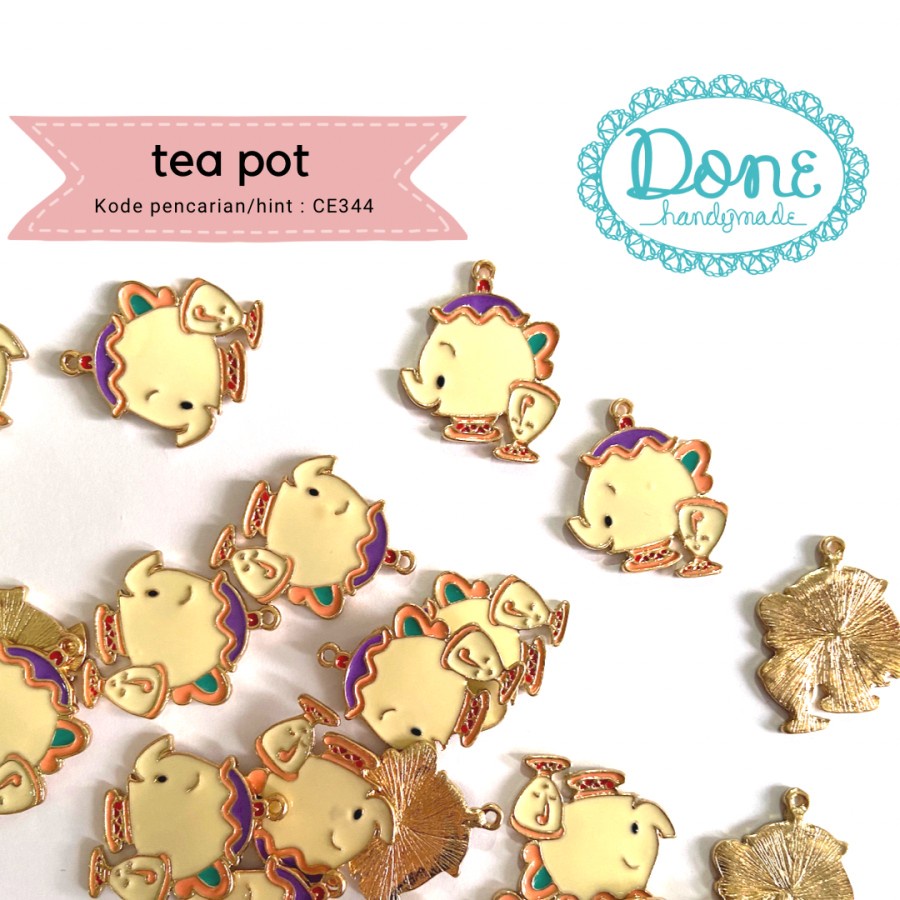 Done handymade teapot charm teko fancy charm liontin bandul ce344