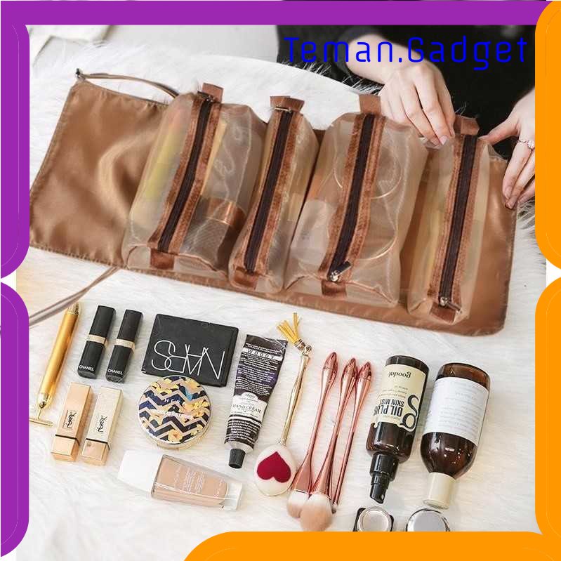 TG-TRV LEEGOO Tas Make Up 4 in 1 Roll Portable Organizer Make Up Pouch - LG041