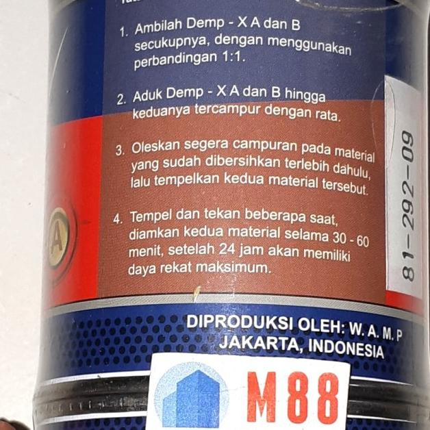

Lem Epoxy DempX A + B = 200 gram Perekat Extreme DEMP-X DEMP X - Biru