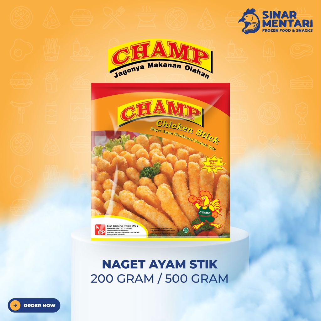 

Champ Naget Ayam STIK 250 / 500 gram dan KOMBINASI 450 gram