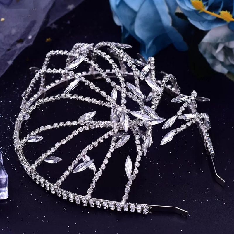 crystal rhinestone wedding headband crown