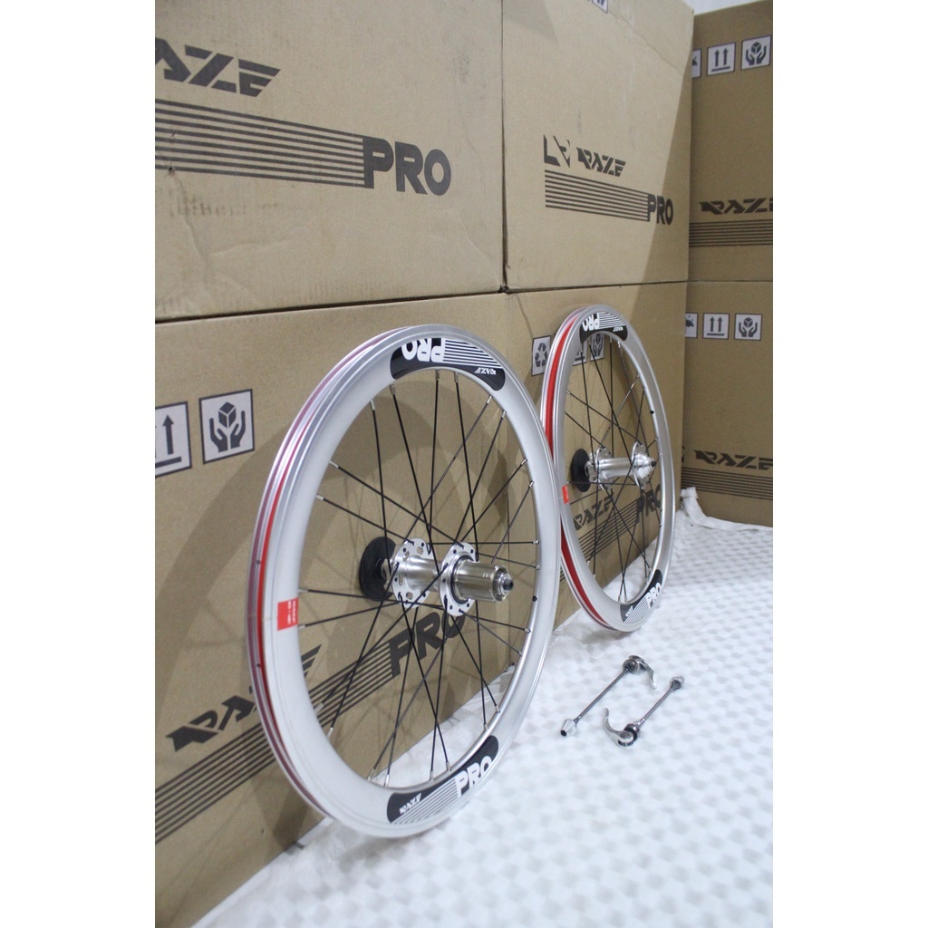 Velg rims wheelset sepeda lipat raze pro 20 x 1 3/8 20+ 451 22inch Disc Brake Discbrake