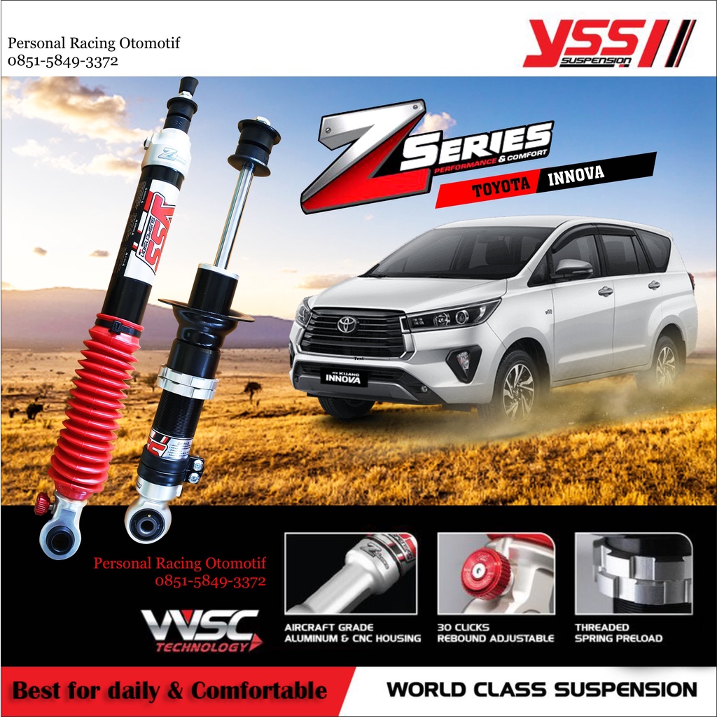 Shockbecker Shock Suspensi YSS Z Series Monotube Grand Innova Reborn