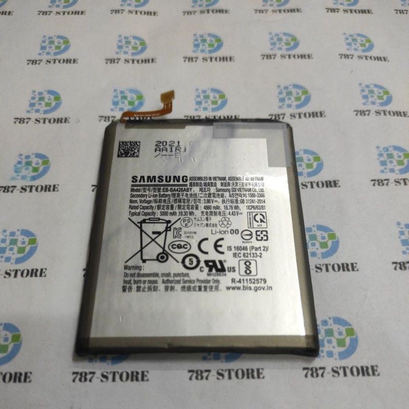 BATTERY BATERAI BATRE SAMSUNG A72 A725F EB-BA426ABY ORIGINAL BEKAS