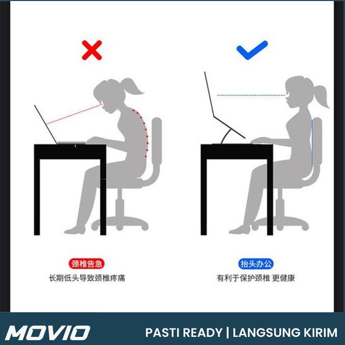 Movio Laptop Stand Holder - Dudukan Laptop / Laptop Stand Aluminium