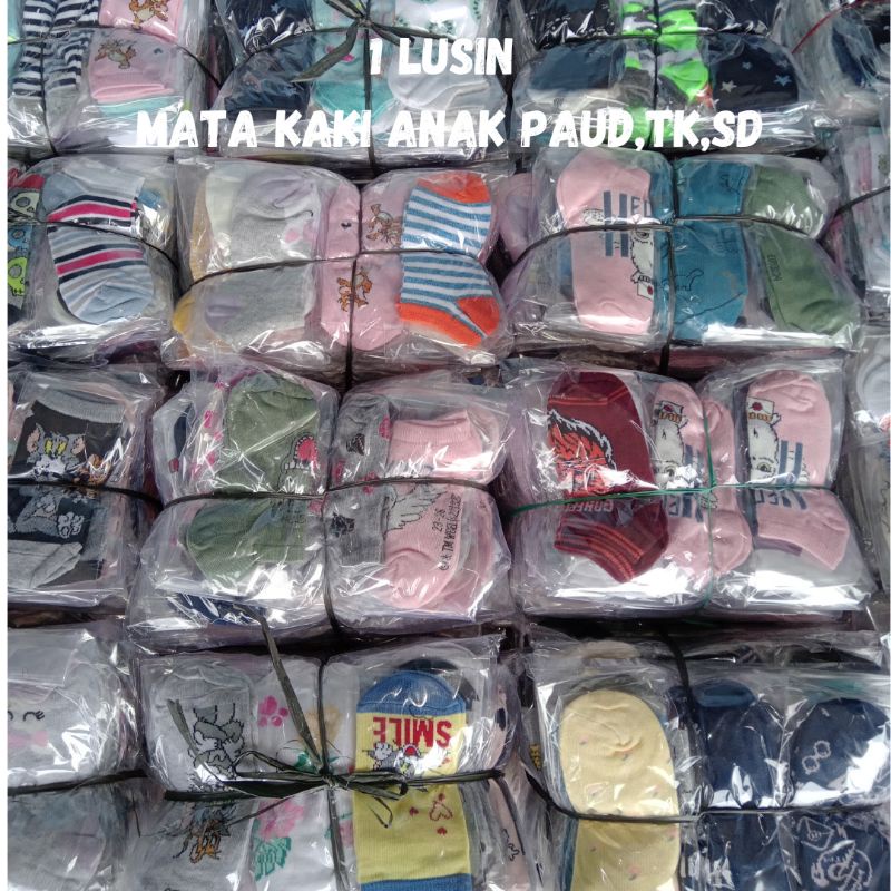 GROSIR 1 LUSIN KAOS KAKI ANAK PAUD TK SD,KAOS KAKI ANAK GAMBAR KAOS KAKI ANAK PENDEK KAOS KAKI ANAK 