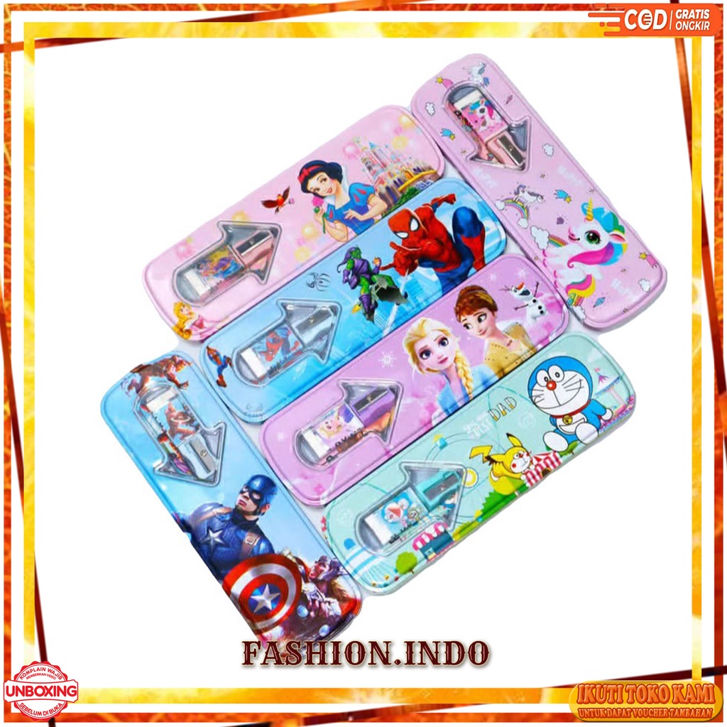 

Tempat Kotak Pensil Set Kaleng Karakter