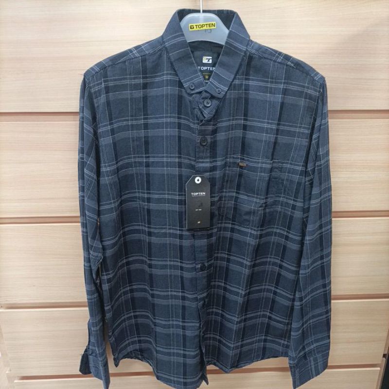 Kemeja pria/Top Ten/195/Kemeja kotak kotak