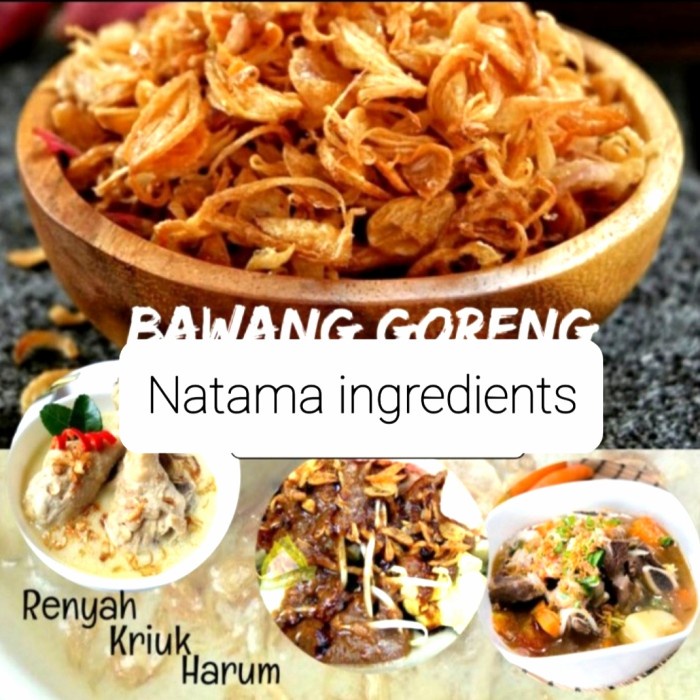 

Bawang goreng iris siap pakai renyah garing- 500 gram