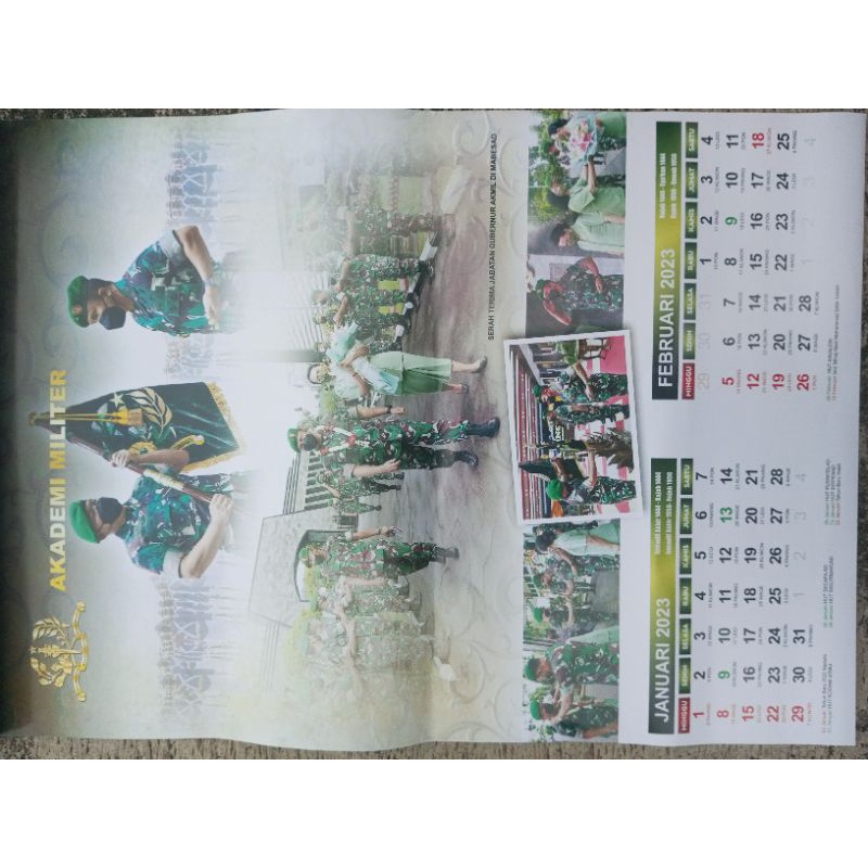 Kalender Dinding TNI Cover Akademi Militer/Akmil Tahun 2023