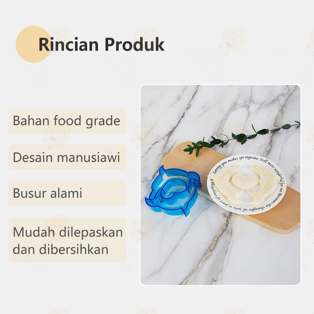 Lacoo Cetakan roti tawar sandwich Cetakan bekal anak Cetakan pemotong roti karakter Sandwich cutter 