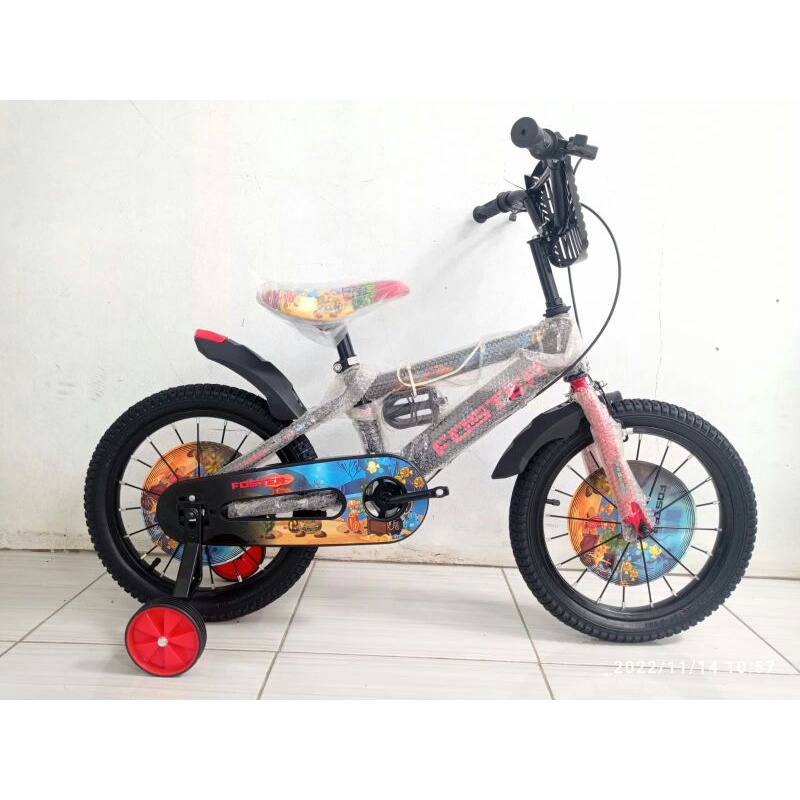 Sepeda anak balita/Sepeda BMX ukuran 16 Foster ada dua roda samping
