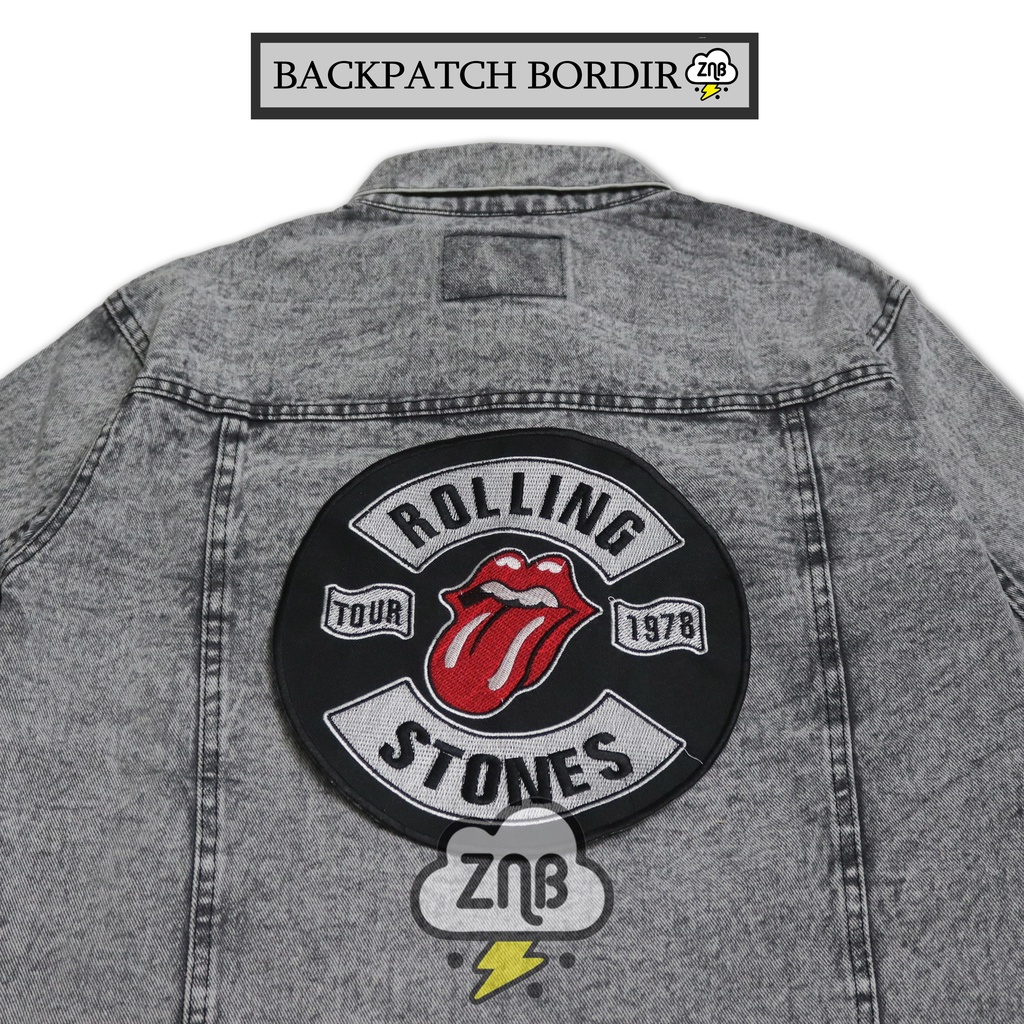 PATCH ROLLING STONES BULAT EMBLEM MUSIK PATCH BORDIR BEST QUALITY AKSESORIS FASHION