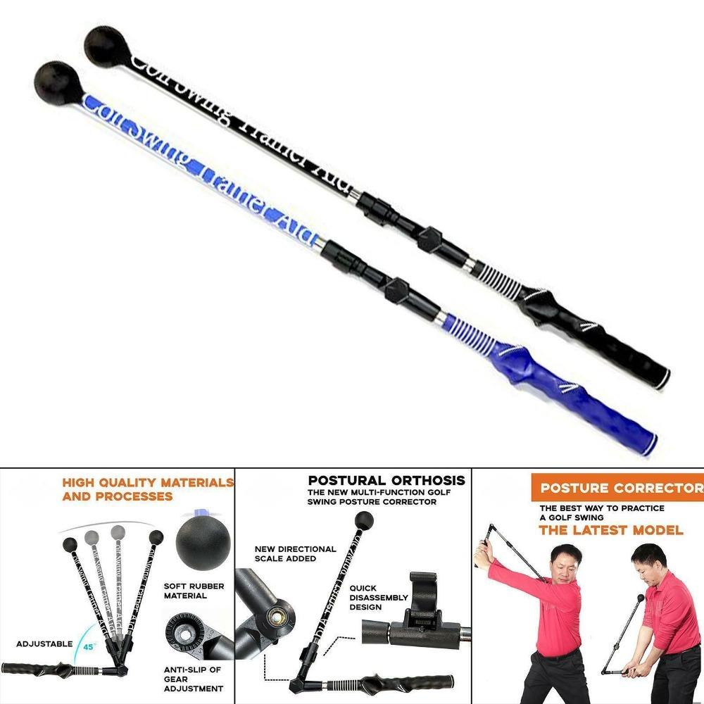 Chookyy Golf Swing Trainer Alat Bantu Mengajar Luar Ruangan Postur Korektif Yang Dapat Disesuaikan