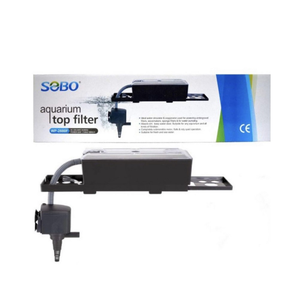 SOBO WP 2880F Mesin Box Filter Komplit - Top Filter Aquarium