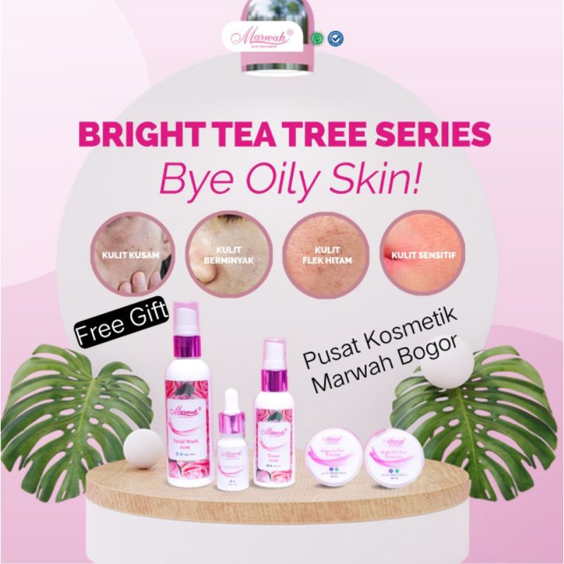 ORIGINAL BRIGHT TEATREE MARWAH / PAKET MARWAH BRIGHT TREATREE SKINCARE MARWAH BTT / ECER / PALING AM