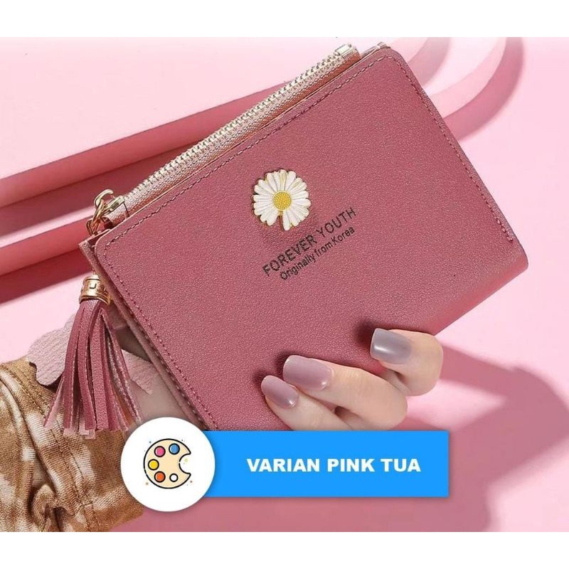 Medan Termurah KD19 Dompet Lipat Wanita Motif Bunga Daisy Timbul Dompet Fashion Wanita import