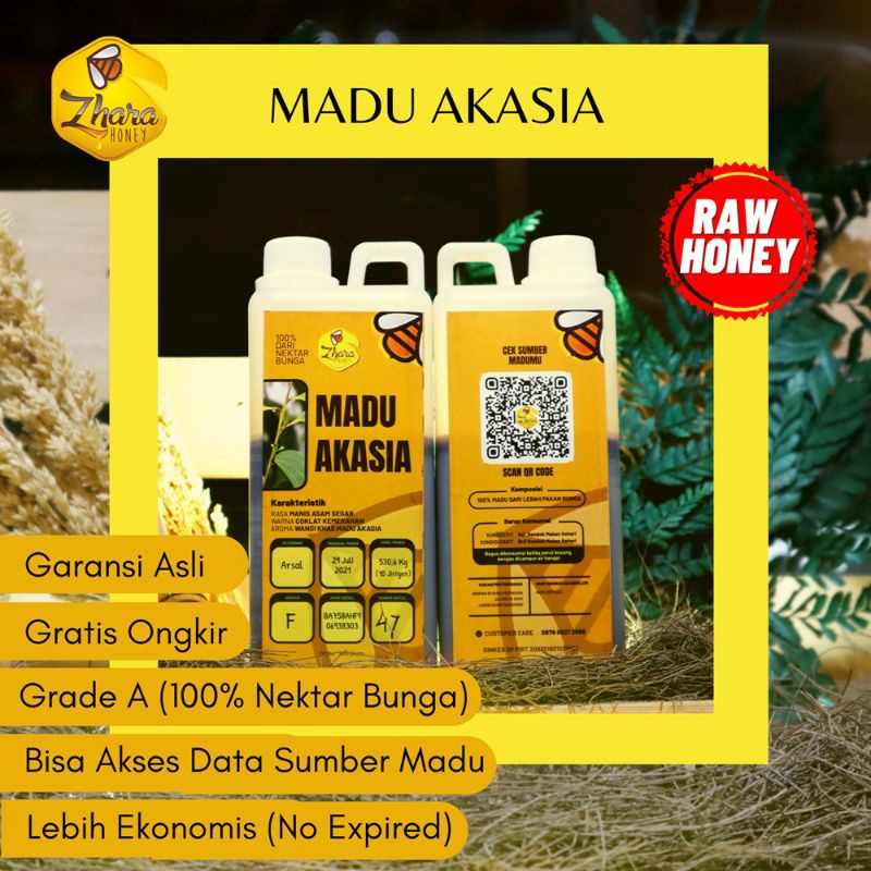 

MADU AKASIA 900gr ZHARA HONEY/MADU ASLI MURNI 100% RAW PURE HONEY
