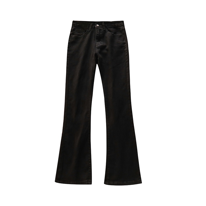 celana cutbray wanita hitam Import /  celana jeans cutbray wanita highwaist stretch (Realpict)