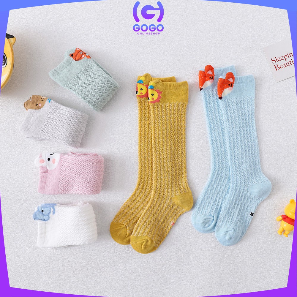 GOGO-P210 Kaos Kaki Jaring Panjang Bayi Karakter Hewan Lucu / Kaus kaki Bayi Motif Korean Style / Baby Sock Long Kids