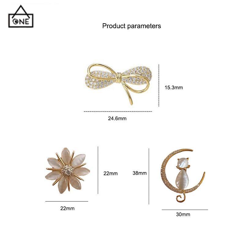 COD❤️Brooch Bros hijab bros cantik Bros Mutiara bros Kupu bros lucu Bros Wanita Korean Fashion Style Butterfly Brooches Gold Color Pearl Brooch Pins Pakaian Aksesoris-A.one