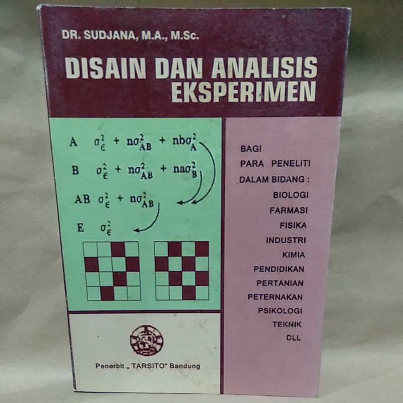 

Disain dan Analisis Eksperimen By Dr. Sudjana