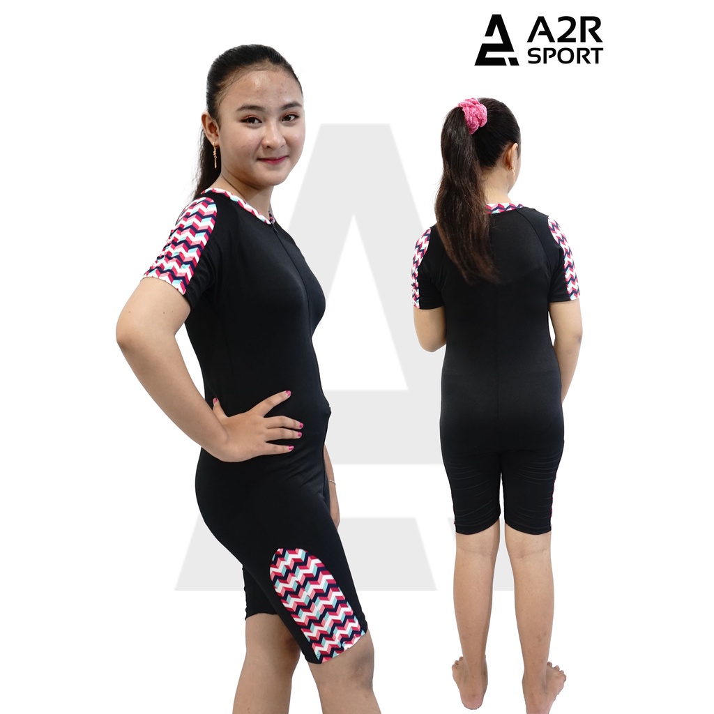 Baju renang dewasa outdor wanita model diving lengan pendek