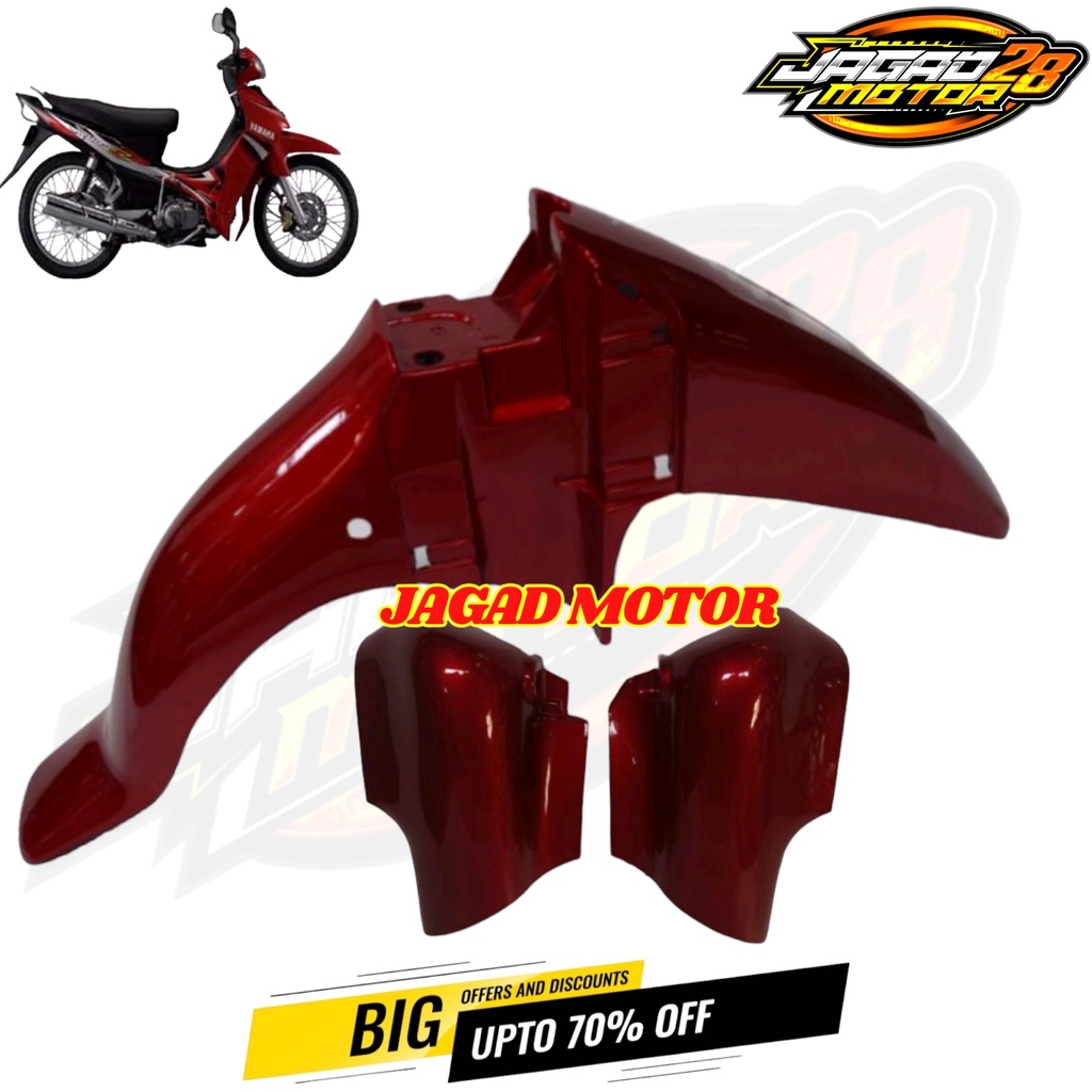 Spakbor Depan Yamaha Jupiter Z Lama Plus Tutup Shock Merah / Spakbor Depan Plus Tutup Shock Yamaha Jupiter Z Lama Merah / Spakbor Depan Yamaha Jupiter Z Lama Set Tutup Shock Merah / Spakbor Sepakbor Slebor Depan Jupiter Z Lama  Plus Tutup Shock Merah