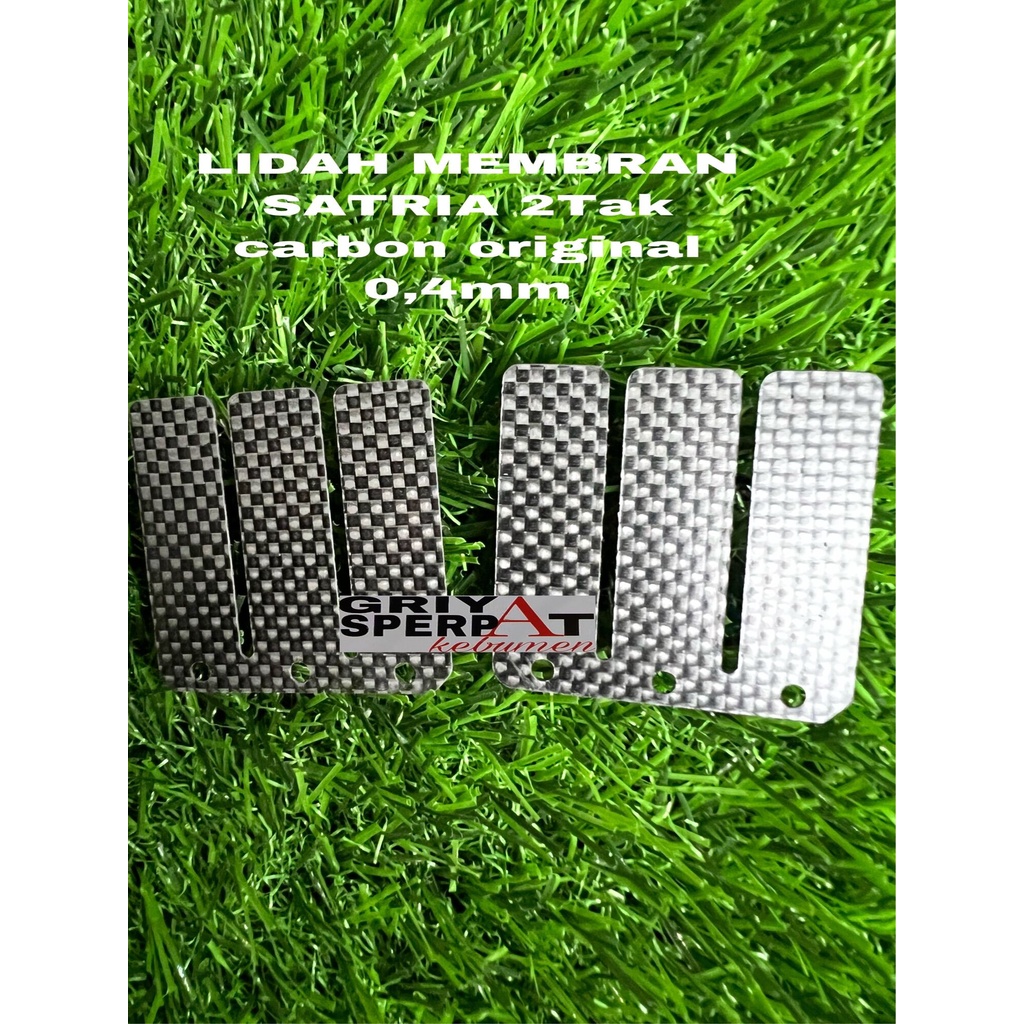 LIDAH MEMBRAN RACING CARBON SATRIA 2TAK 2 TAK HIU LUMBA RU ORIGINAL