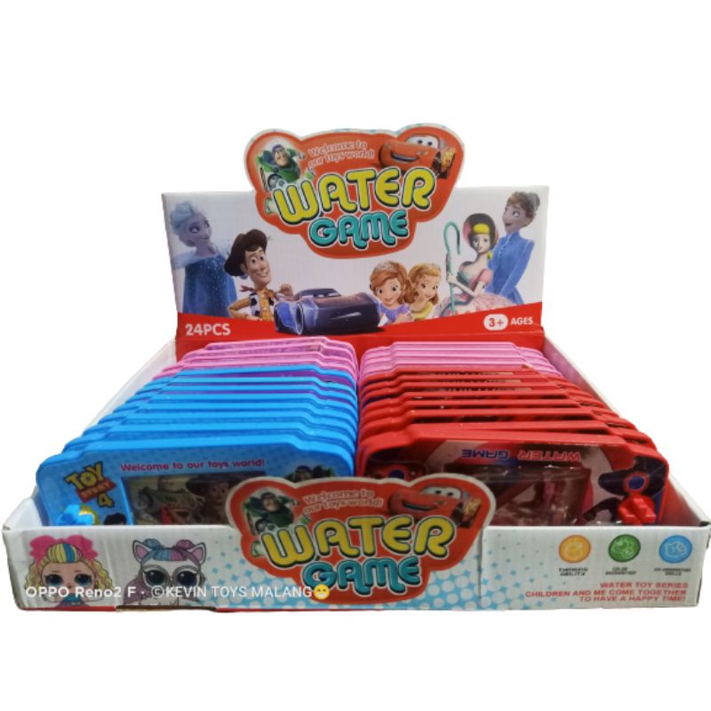 388 - 1 mainan water game psp super slime gambar 6 kartun berbeda / mainan game air jadul model terbaru