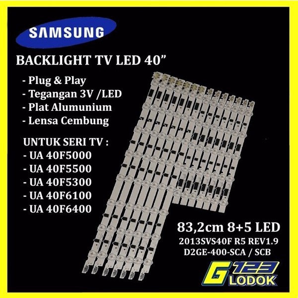 Backlight TV Samsung 40 Inch UA40F5000 5500 5300 6100 6400