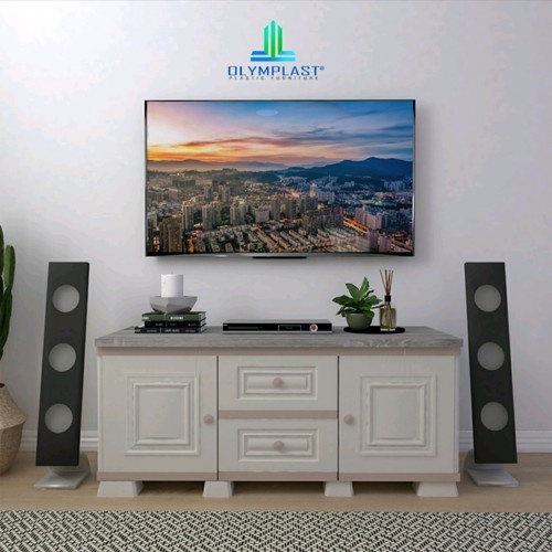 Meja TV Cabinet Plastik OTC AVR 4 Pintu olymplast 3 Pintu