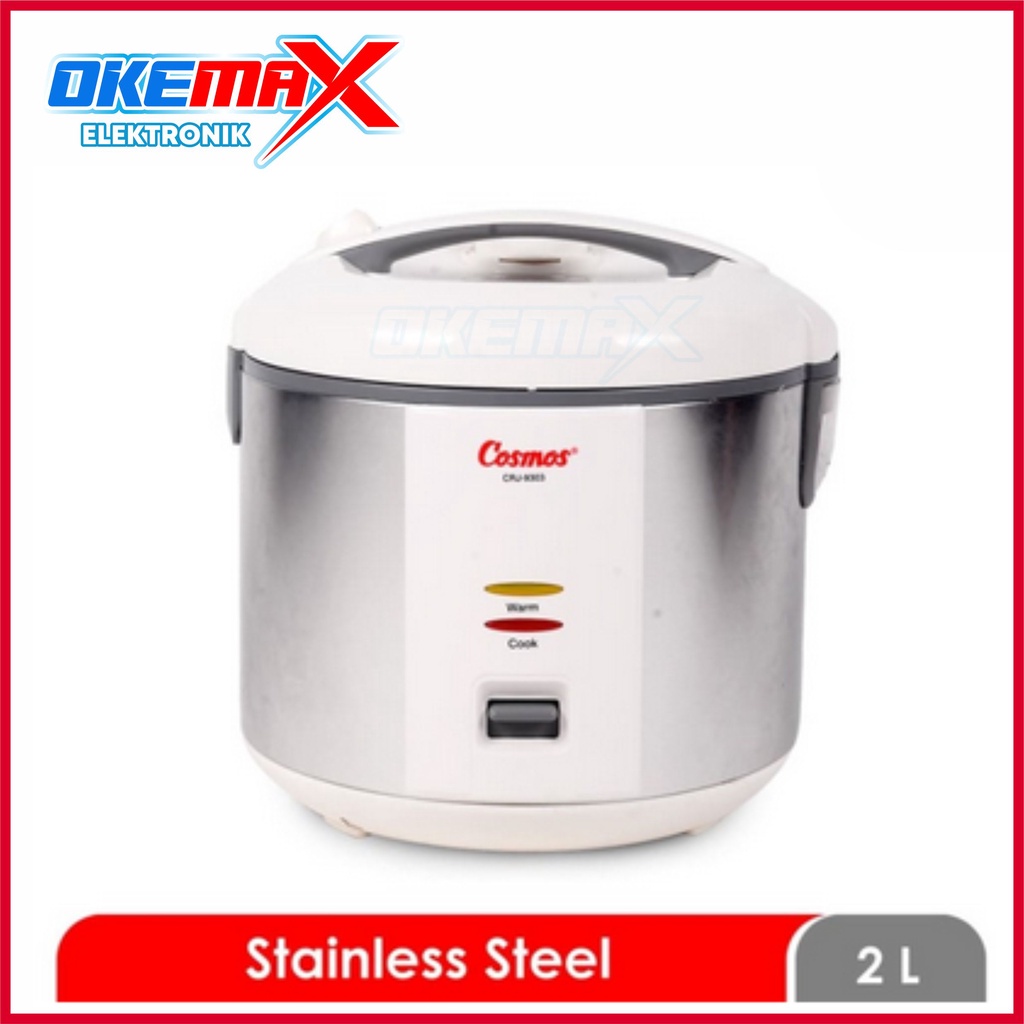 Cosmos Rice Cooker Stainless Steel 2 L CRJ-9303