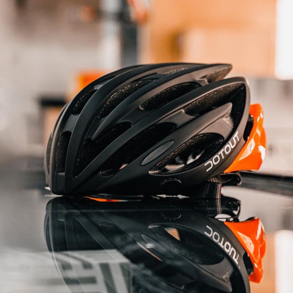 Helm Dotout Shoy Helmet Black Orange