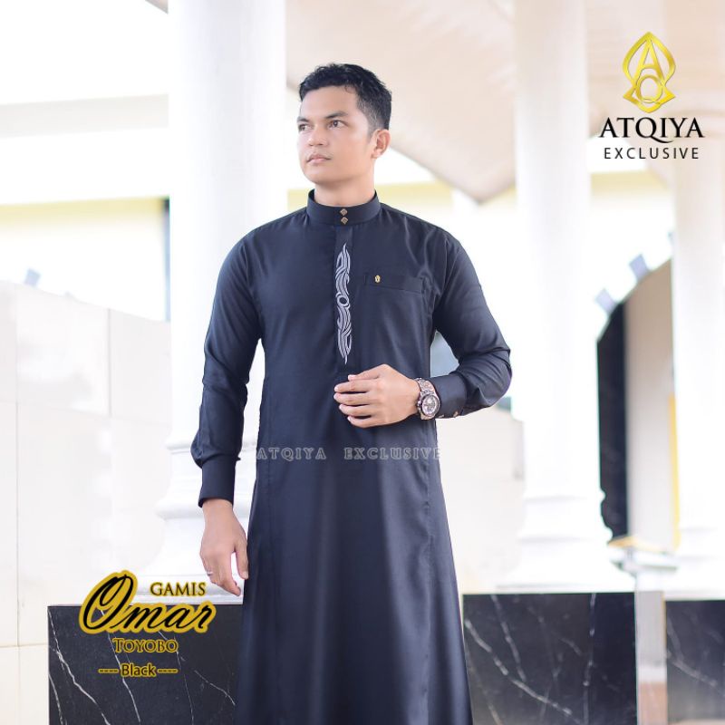 NEW ATQIYA OMAR / GAMIS PRIA DEWASA / Exclusive / Jubah laki-laki lengan panjang / Busana Muslim tre