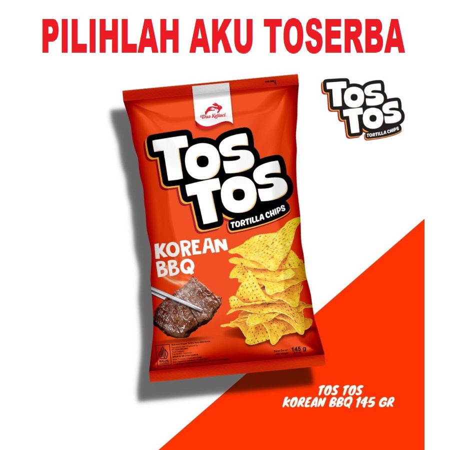 TOSTOS Tortilla Chip KOREAN BBQ 145 gr - ( HARGA 1 Pcs )