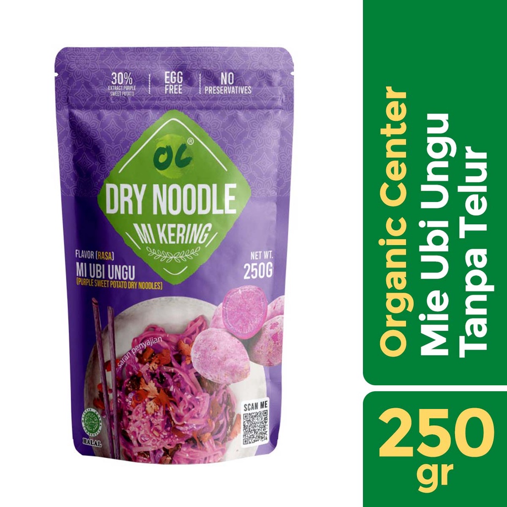 

Organic Center - Healthy Noodle Original Ubi (Ungu) 250gr - Mie Sayur - Mie Sehat